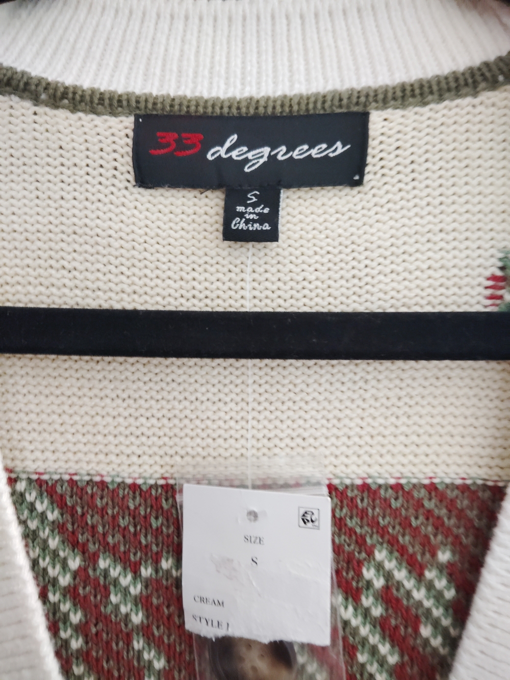 Cream Tomato Graphic Button-Front Cardigan Sweater Sz S-Oversized (NWT) - Picture 4 of 4